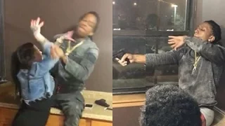 Rico Recklezz Shoots At A Girl! "She Said Action!" (2 Angles) [Full Video]