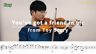 Toy Story - You've got a friend in me(Easy) Violin Cover