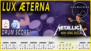 Lux Æterna - METALLICA NEW SONG 2022 | DRUM SCORE Sheet Music Play-Along | DRUMSCRIBE