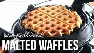 Old-Fashion Waffles on a Cast Iron Waffle Maker!!