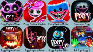 Poppy Playtime 3 Steam ,Poppy 4 Steam, Poppy 2 Mobile, Poppy Mobile, Toys Poppy, Evil Poppy2,Po4Demo