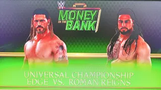 Roman Reigns VS Edge | Money In the Bank 2021 | WWE 2K20 | Universal Championship