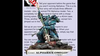 How to Field Alpharius in a game of Warhammer 40k