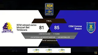 LNBM Getica 95 2023-2024: SCM winsed.swiss Mozzart Bet Timișoara - CSM Corona Brașov