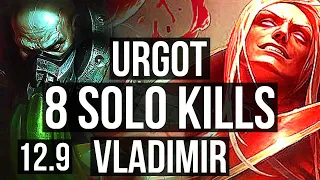 URGOT vs VLAD (TOP) | 8 solo kills, 600+ games, 14/3/1, Dominating | BR Master | 12.9