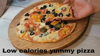 Only 50 calories per slice pizza recipe - within 10 minutes by subway fix it