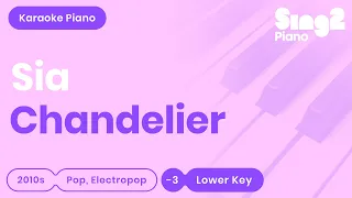 Chandelier (Lower Key Bb - Piano Karaoke Demo) Sia