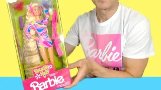 Grown Man Reacts Unboxing Review 1992 Totally Hair Barbie Signature Reproduction