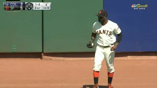 COL@SF: Strickland gets fly out to closes out game