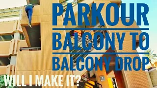 Parkour Descent (extreme stunt behind the scenes) (stairwell)