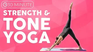 30 minute Full Body Power Yoga Workout to STRENGTHEN & TONE