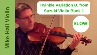 Twinkle Variation D from Suzuki Violin Book 1, a slow play along