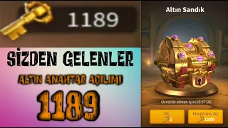 1189 ALTIN ANAHTAR SİZDEN GELENLER | Rise of Kingdom