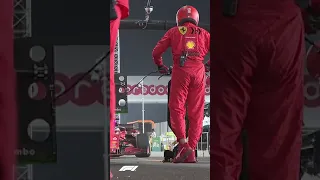 Two F1 pit stops in one?! Ferrari's perfect double stack #Shorts