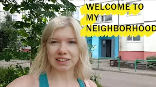 Living in Russia. Life in residential area. Russian apartment buildings