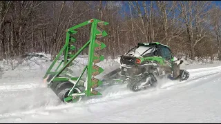 Making a trail trimming snow roller.