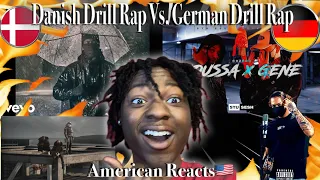 American Reacts to German Drill Rap vs Danish Drill Rap! Ft. Shooter Gang, Moussa, Branco, HoodBlaq
