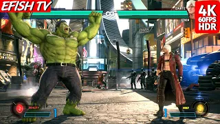 Hulk & Ryu vs Dante & Venom (Hardest AI) - Marvel vs Capcom: Infinite | PS5 4K 60FPS