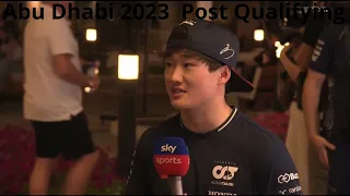 Yuki Tsunoda Post Qualifying P6! @ Abu Dhabi GP 2023! #f1 #formula1