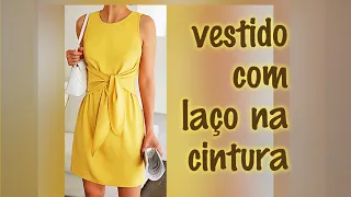 MOLDE DE VESTIDO COM LAÇO NA CINTURA (com sorteio!!!)