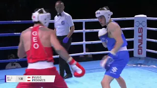 Semifinals (M63.5KG)  KAJAIA DEMUR (GEO) vs  ROSKOWICZ BARTLOMIEJ (POL) | IBA YWBChs 2022