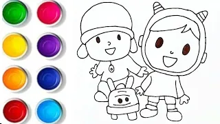 Learn to Draw And Colour POKOYO /STEP BY STEP DRAWING #drawing #easy #kids