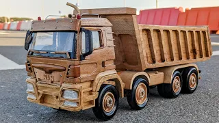 Wood Car - MAN TGS M DUMP TRUCK - Awesome Woodcraft