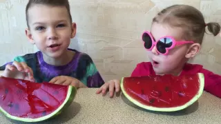 АРБУЗ Челлендж Желейный Арбуз | Jelly Watermelon Challenge