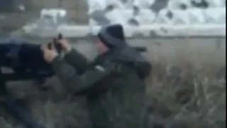 Зема на Донбассе с "делает вещи"  с пулемета "Утес"...