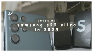 [clumsy] 🎉#unboxing  samsung galaxy s22 ultra in 2023 | set up, accessories & camera test 🎉