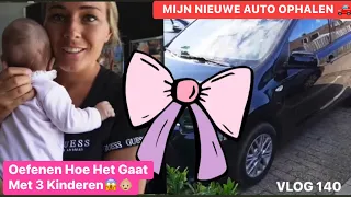 MIJN NIEUWE AUTO OPHALEN 🚗 & EEN DAGJE OEFENEN MET 3 KINDEREN👶🏼 // VLOG #140