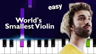 AJR - World's Smallest Violin EASY PIANO TUTORIAL
