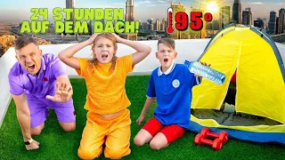 Lustige Herausforderung - Wir spielen 24 Stunden mit Kindern auf dem Dach des Hauses |Vania Mania DE