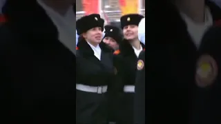 Russian women's military parade.