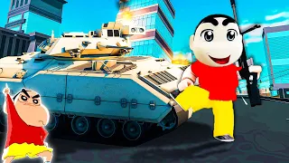 SHINCHAN and I Started a war between GERMANY CANADA and USA with CHOP | AMAAN-T