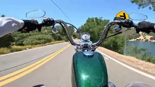 Riding Harley Davidson sportster 72