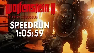 Wolfenstein 2: The New Colossus Speedrun in 1:05:59 [World Record]