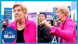 'We are not going back!' Furious Elizabeth Warren joins Roe v Wade SCOTUS protest