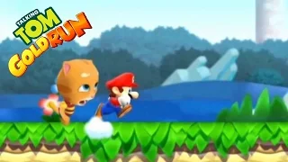 Talking Ginger Vs Super Mario Run | Epic Battle | Real Battle