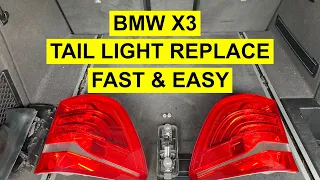 Rear Tail Light Assembly Replacement On BMW X3 2011-2017