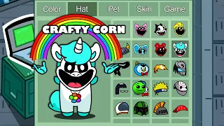 Crafty Corn (Poppy Playtime) in Among Us ◉ funny animation - 1000 iQ impostor