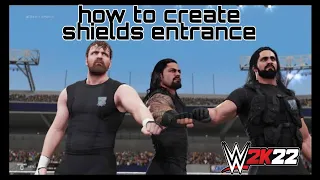 WWE 2K22 how to make shield entrance