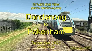 Drivers eye view, Dandenong to Pakenham, Dec 2023