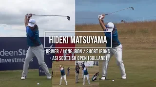 Hideki Matsuyama Golf Swing - Driver & Long / Short Irons (FO), ASI Scottish Open, Gullane 2018.