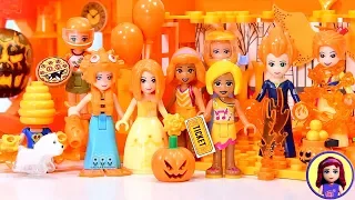 Trick or Treating with only Orange Costumes 🎃Lego Halloween Dress up