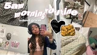 MY REALISTIC 5AM HIGHSCHOOL MORNING ROUTINE + GRWM