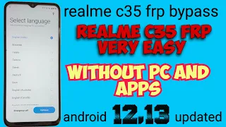 how frp bypass realme c35 | realme c35  frp 2023 | new security updated 2nd