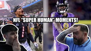 BRITISH FATHER AND SON REACTS! NFL "Super Human" Moments!
