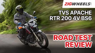 TVS Apache RTR 200 4V BS6 Road Test Review | The Best Gets Better? | ZigWheels.com