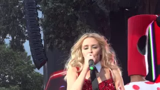 Kylie Minogue singing Your Disco Needs You, at the BST Hyde Park in London 2015.